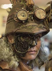 Whitby Steampunk Weekend visitor